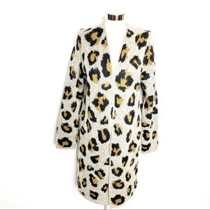 Fortune Ivy Leopard Print Long Cardigan 